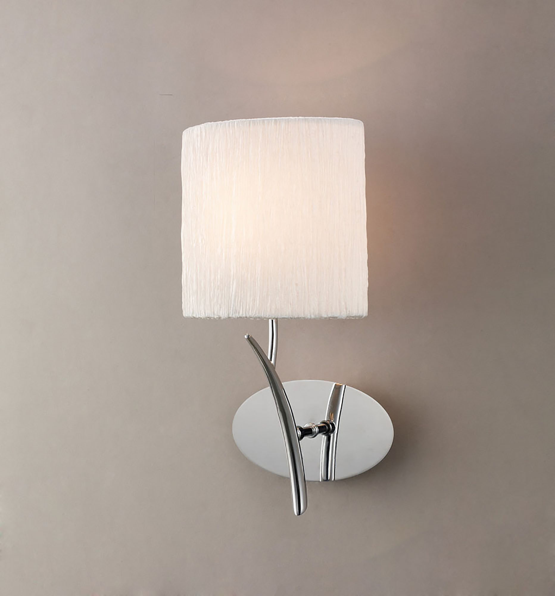 Eve Polished Chrome-White Wall Lights Mantra Armed Wall Lights Eve Polished Chrome-White Wall Lights Mantra Armed Wall Lights